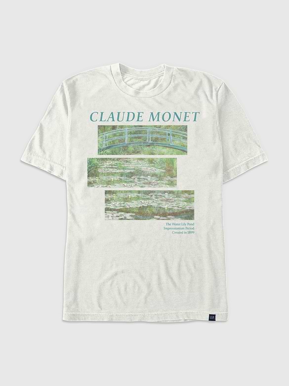 Monet Lily Pond Panels Graphic T-Shirt