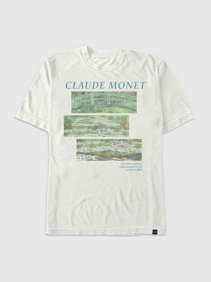 Image 1 of 3, Soft cotton T-shirt., Crewneck., Short sleeves., Monet Lily Pond Panels graphic at front., Fifth Sun is an internationally recognized manufacturer of exclusive licensed graphic apparel and innovative fashions for premium brands like Star Wars, Disney, Marvel, and Nintendo., This item is printed on demand.