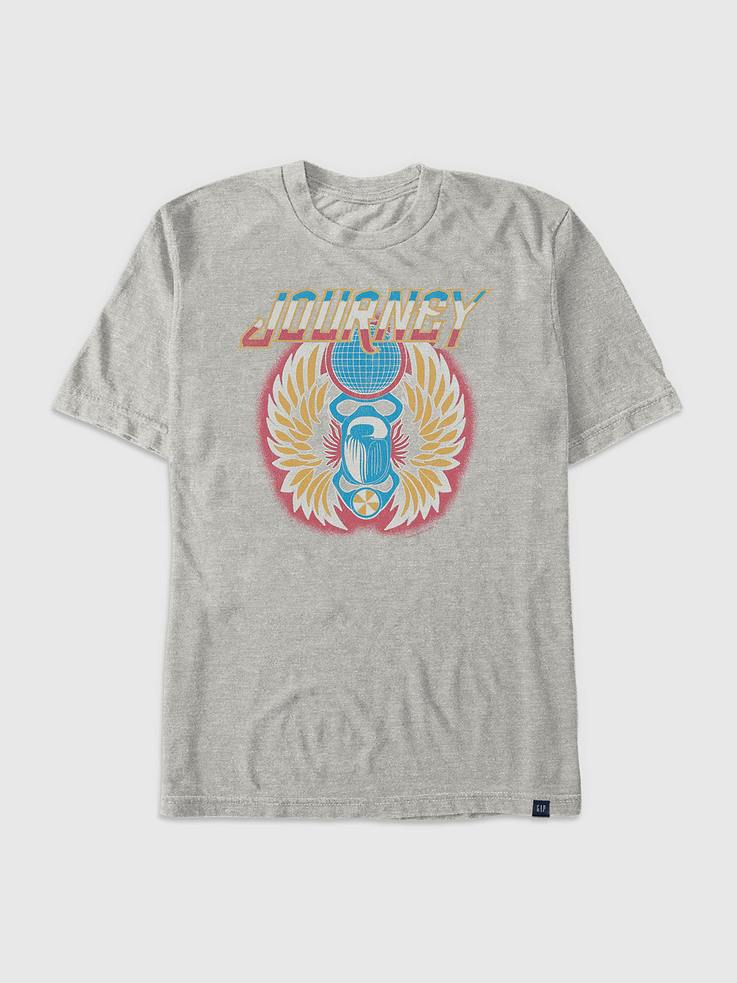 Image 1 of 3, Soft cotton T-shirt., Crewneck., Short sleeves., Officially licensed Journey graphic at front., Fifth Sun is an internationally recognized manufacturer of exclusive licensed graphic apparel and innovative fashions for premium brands like Star Wars, Disney, Marvel, and Nintendo., This item is printed on demand.