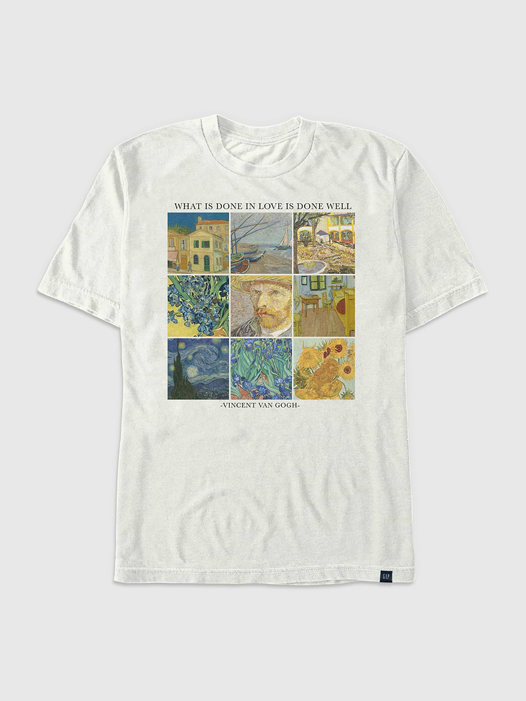 Image 1 of 3, Soft cotton T-shirt., Crewneck., Short sleeves., Van Gogh Grid graphic at front., Fifth Sun is an internationally recognized manufacturer of exclusive licensed graphic apparel and innovative fashions for premium brands like Star Wars, Disney, Marvel, and Nintendo., This item is printed on demand.
