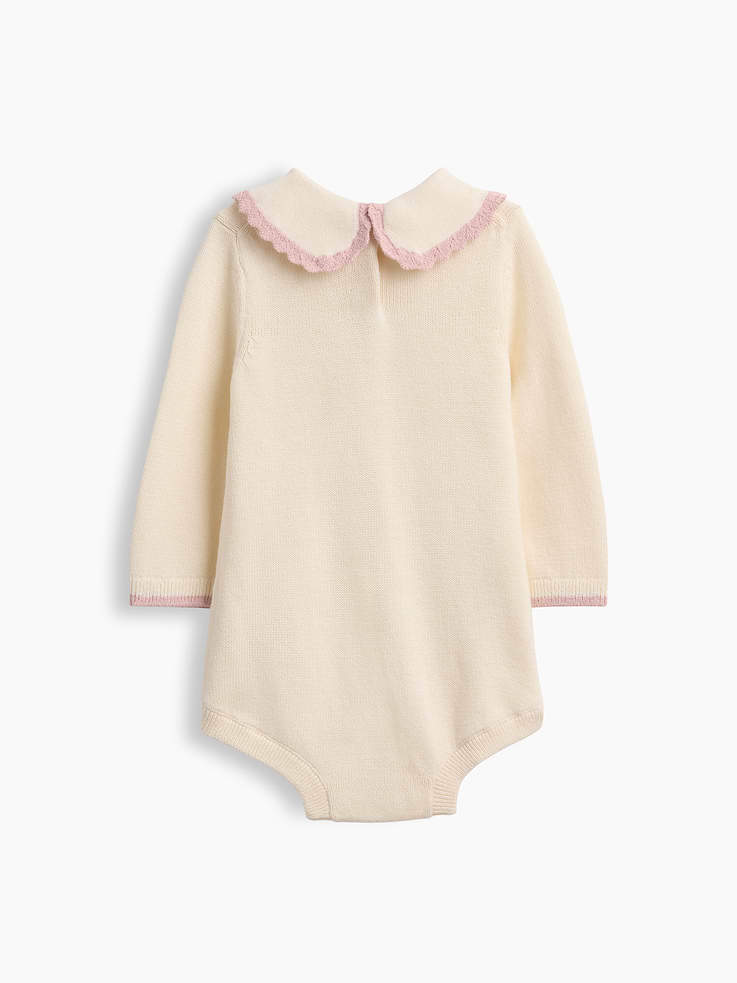 Image 2 of 3, Baby Collared Sweater Bodysuit