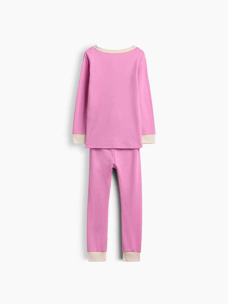 Image 2 of 2, Baby & Toddler Organic Brushed Cotton Henley PJ Set