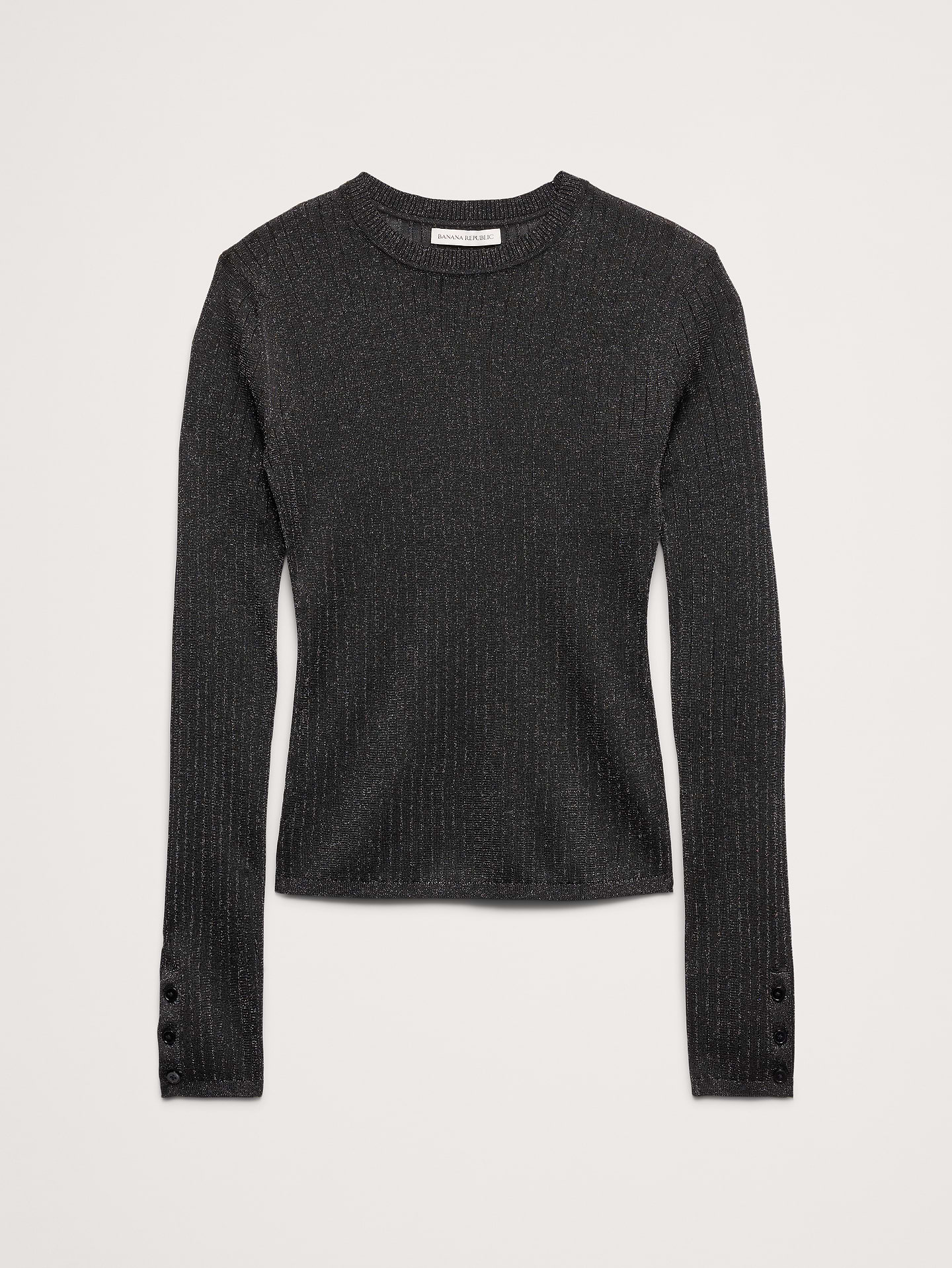 Image 6 of 8, Metallic Crew-Neck Sweater