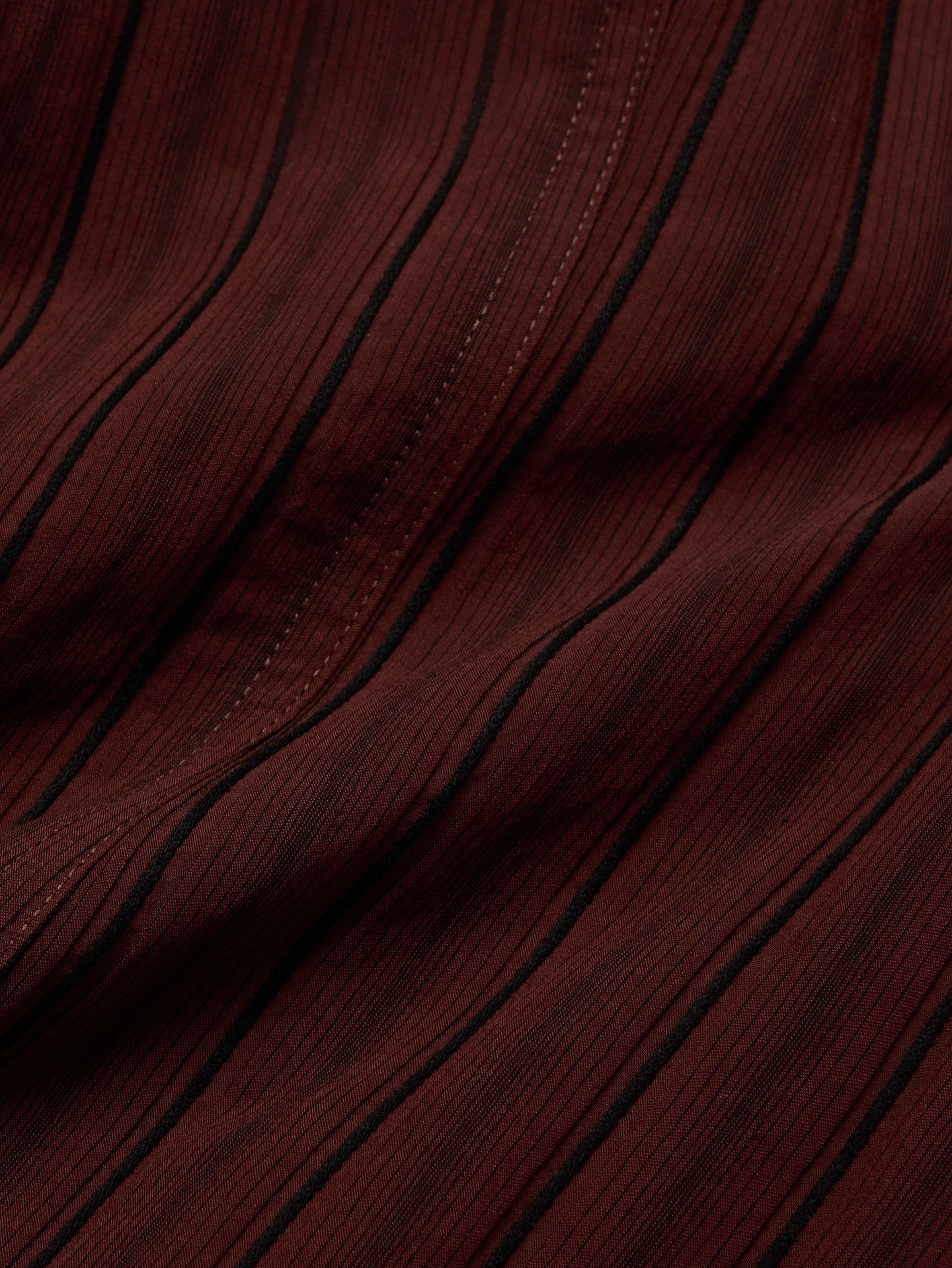 Image 5 of 5, Jacquard Ruffle-Neck Peasant Blouse