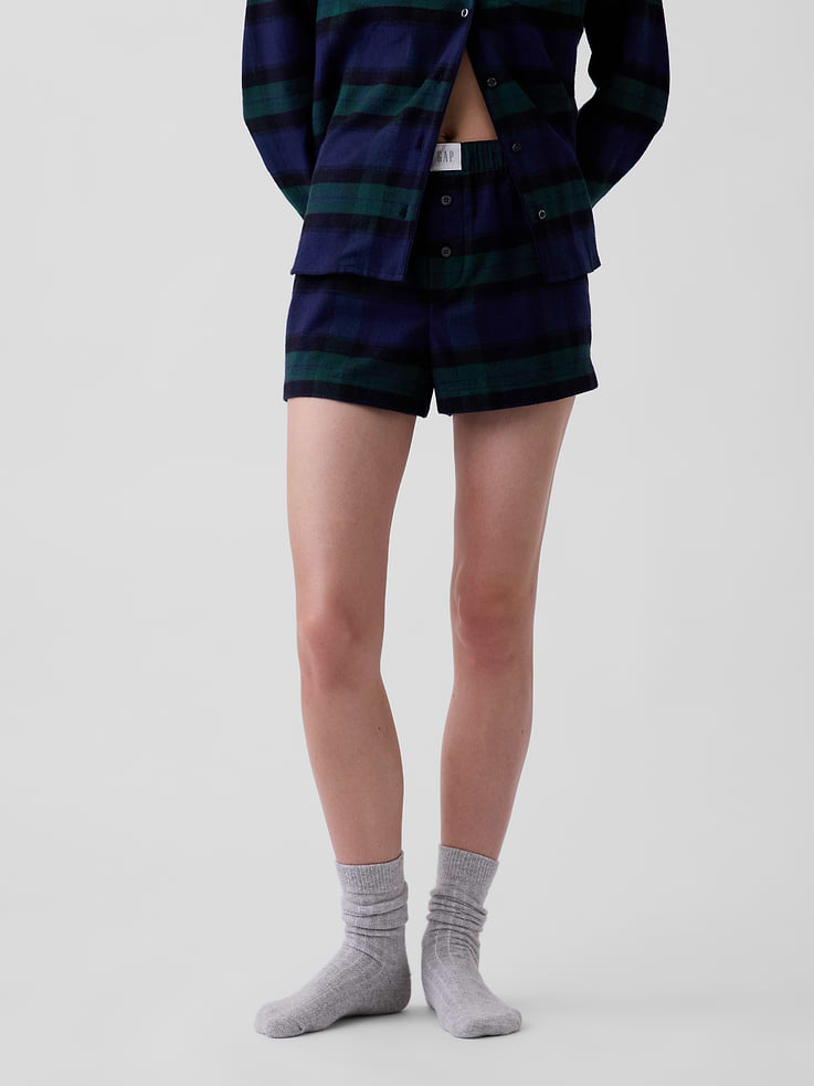 Image 2 of 4, Softest Flannel PJ Boxer Shorts