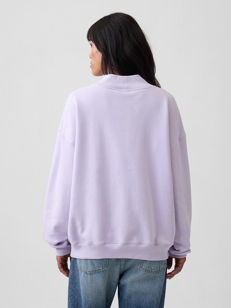 Image 2 of 5, Oversized Gap Logo Mockneck Tunic Sweatshirt