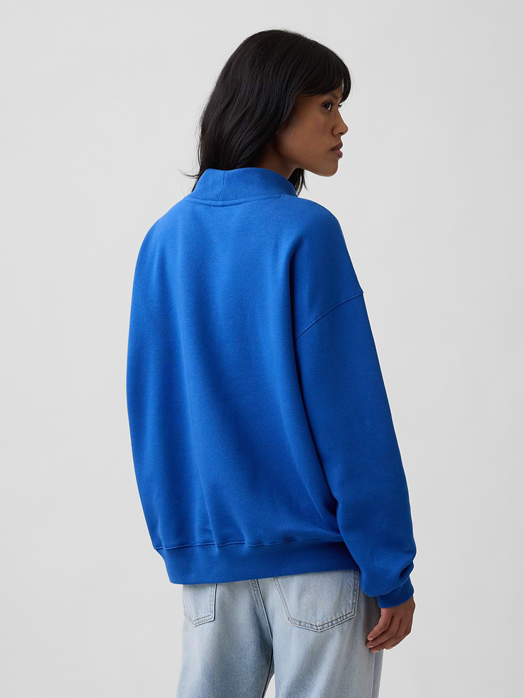 Image 2 of 5, Oversized Gap Logo Mockneck Tunic Sweatshirt
