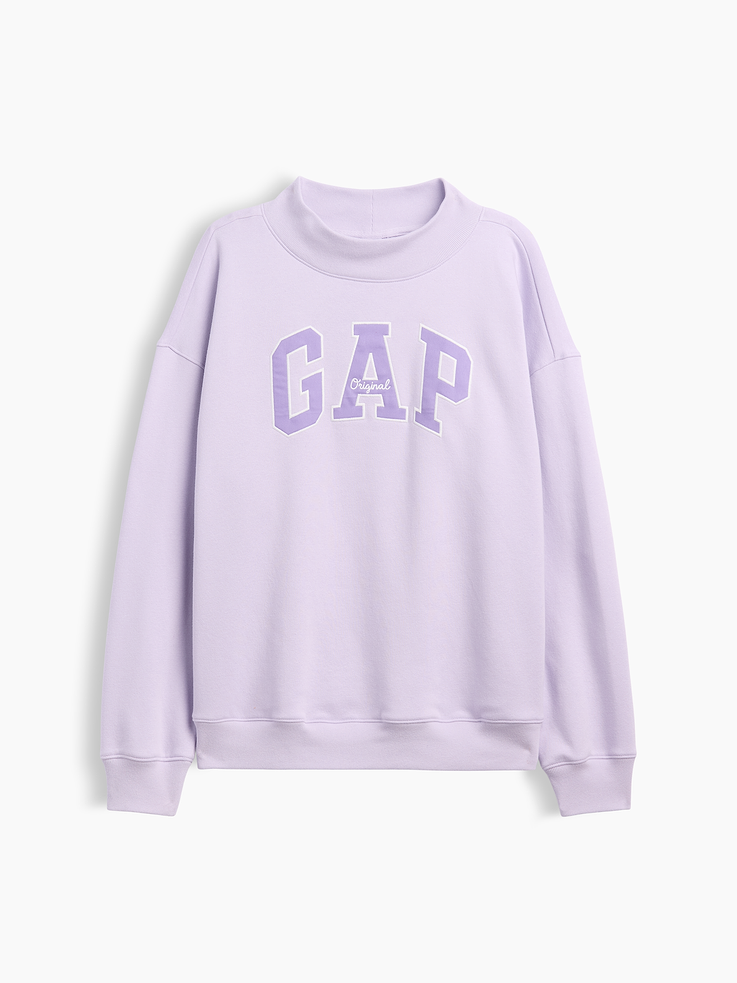 Image 5 of 5, Oversized Gap Logo Mockneck Tunic Sweatshirt