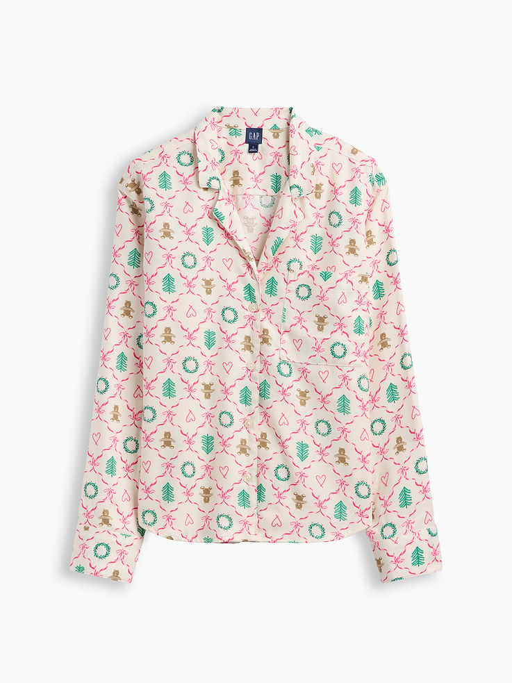 Image 4 of 4, Flannel PJ Shirt