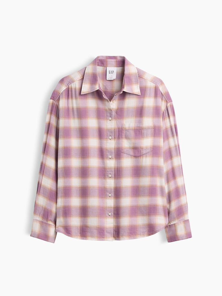 Image 5 of 5, Oversized Shirt in Flannel