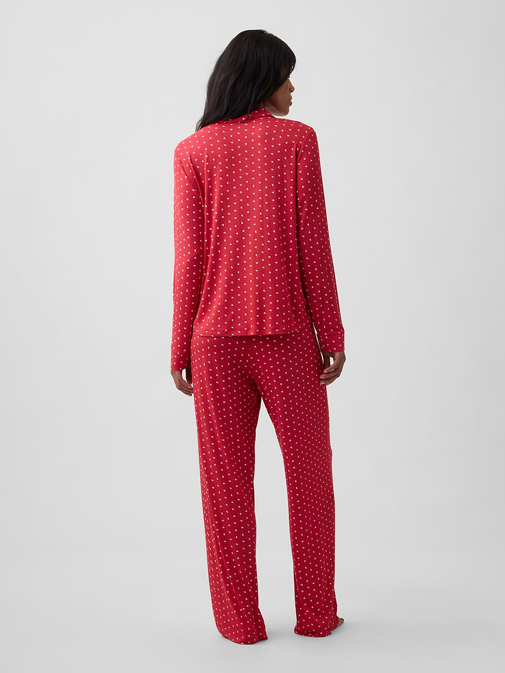 Image 2 of 4, Print Modal Straight-Leg PJ Pants