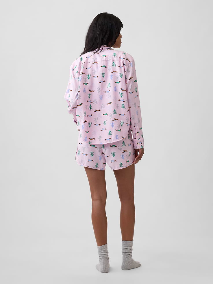 Image 2 of 4, Flannel PJ Shorts