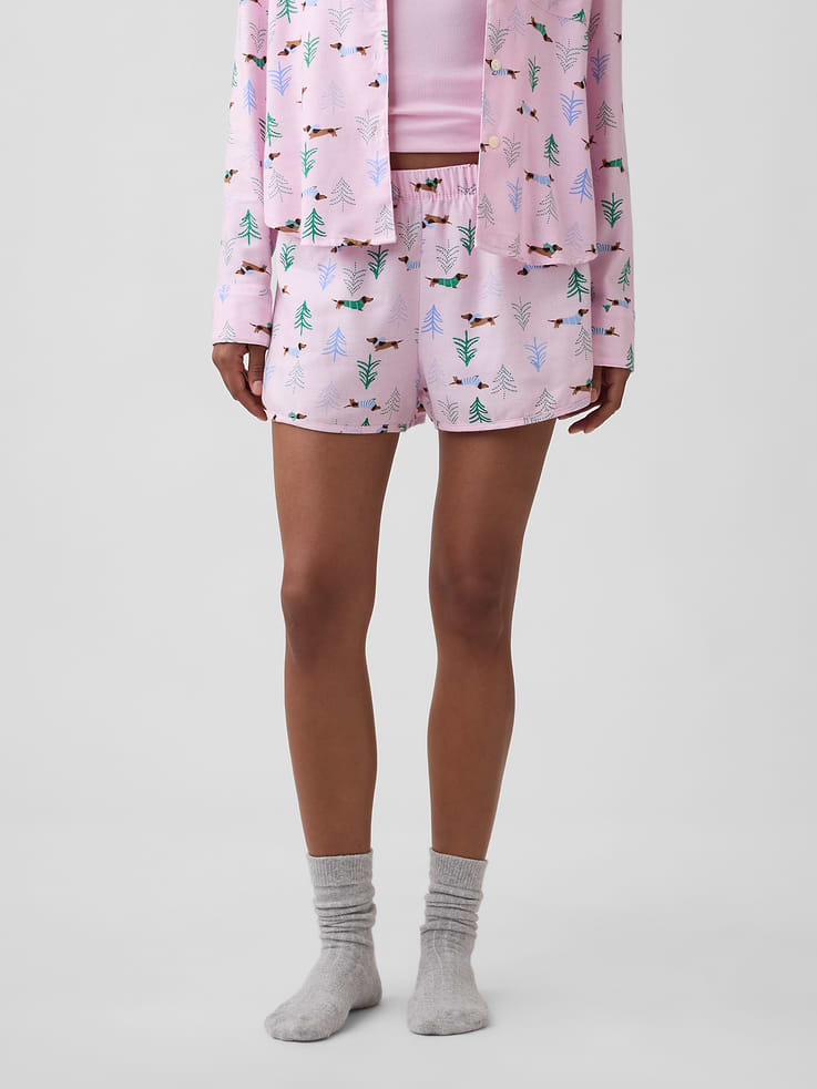 Image 3 of 4, Flannel PJ Shorts