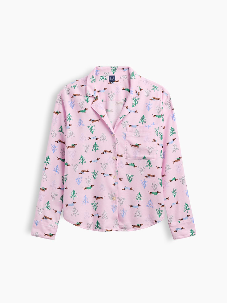 Image 4 of 4, Flannel PJ Shirt