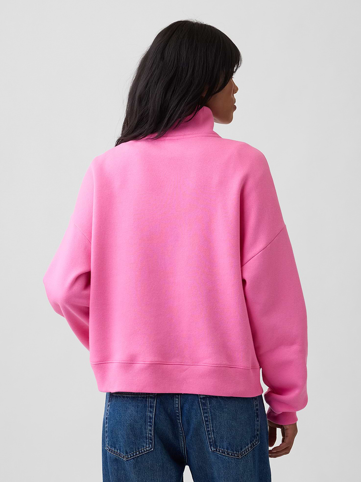 Image 2 of 5, Relaxed Gap Logo Half-Zip Mockneck Sweatshirt