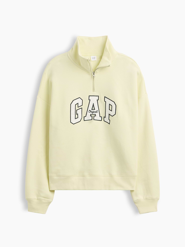 Image 5 of 5, Relaxed Gap Logo Half-Zip Mockneck Sweatshirt