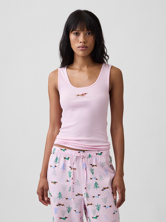 Ribbed PJ Tank Top