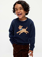Image 1 of 3, crew neck, long sleeves, drop shoulders, graphic at front, Product #1182732
