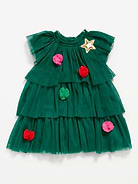Image 2 of 3, Short-Sleeve Embroidered Tulle Tiered Dress for Baby