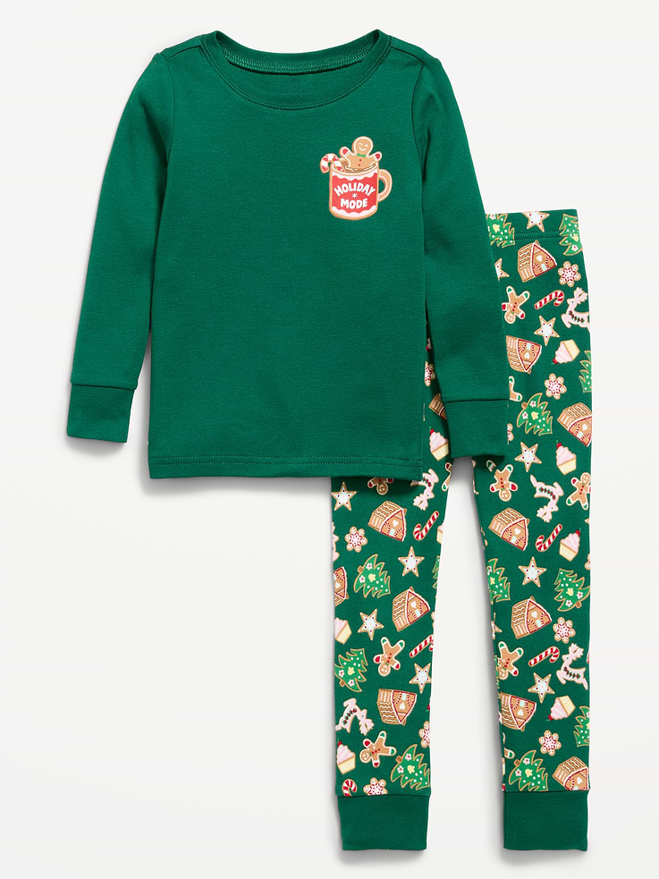 Image 2 de 3, Pyjama ajusté 100 % coton à motif pour tout-petit et bébé