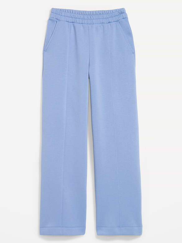 High-Waisted Bounce Fleece Wide-Leg Sweatpants