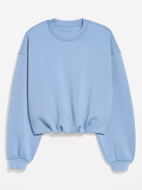 Bounce Fleece Bubble-Hem Sweatshirt