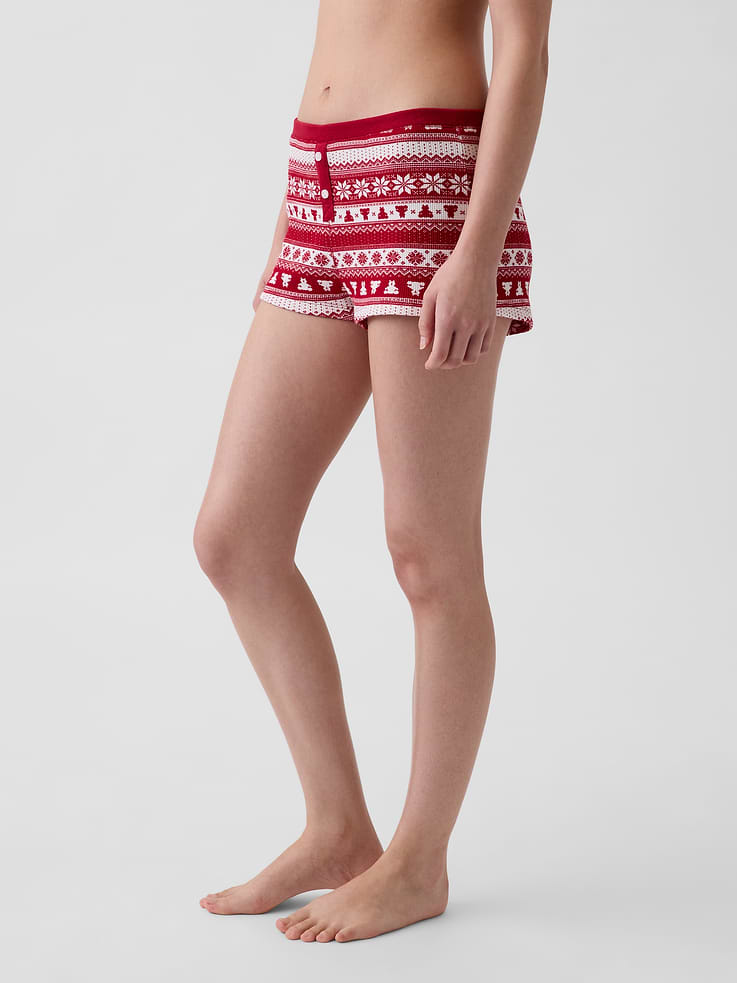 Image 3 of 6, Waffle PJ Shorts