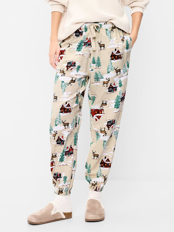 Flannel Pajama Joggers for Women