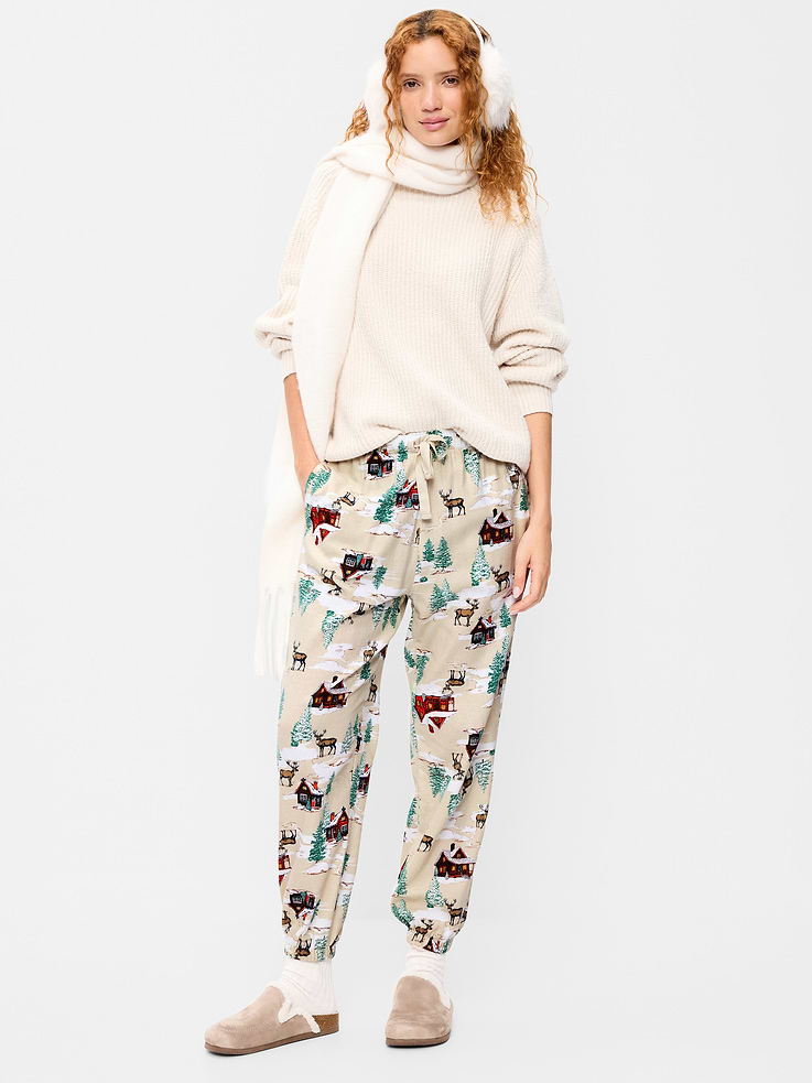 Image 2 of 7, Flannel Pajama Joggers