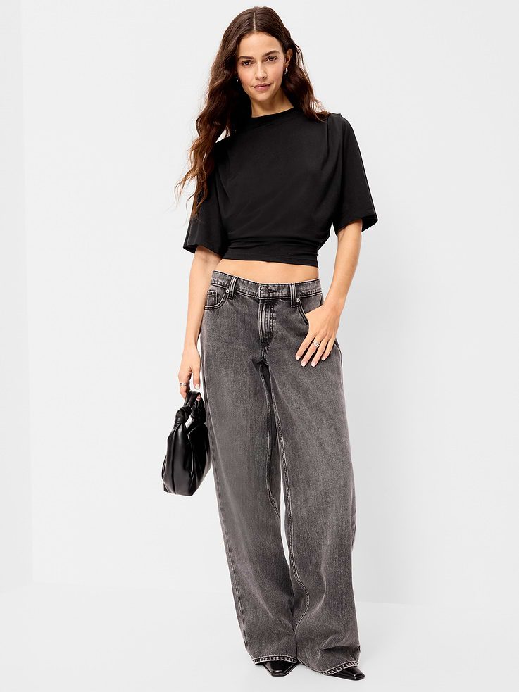 Image 3 of 7, Short-Sleeve Drapey Party Top