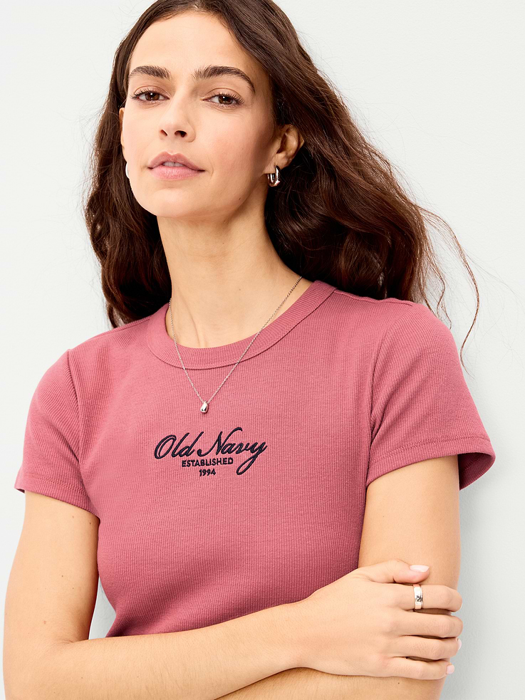 Image 3 of 7, Snug Graphic Ribbed T-Shirt