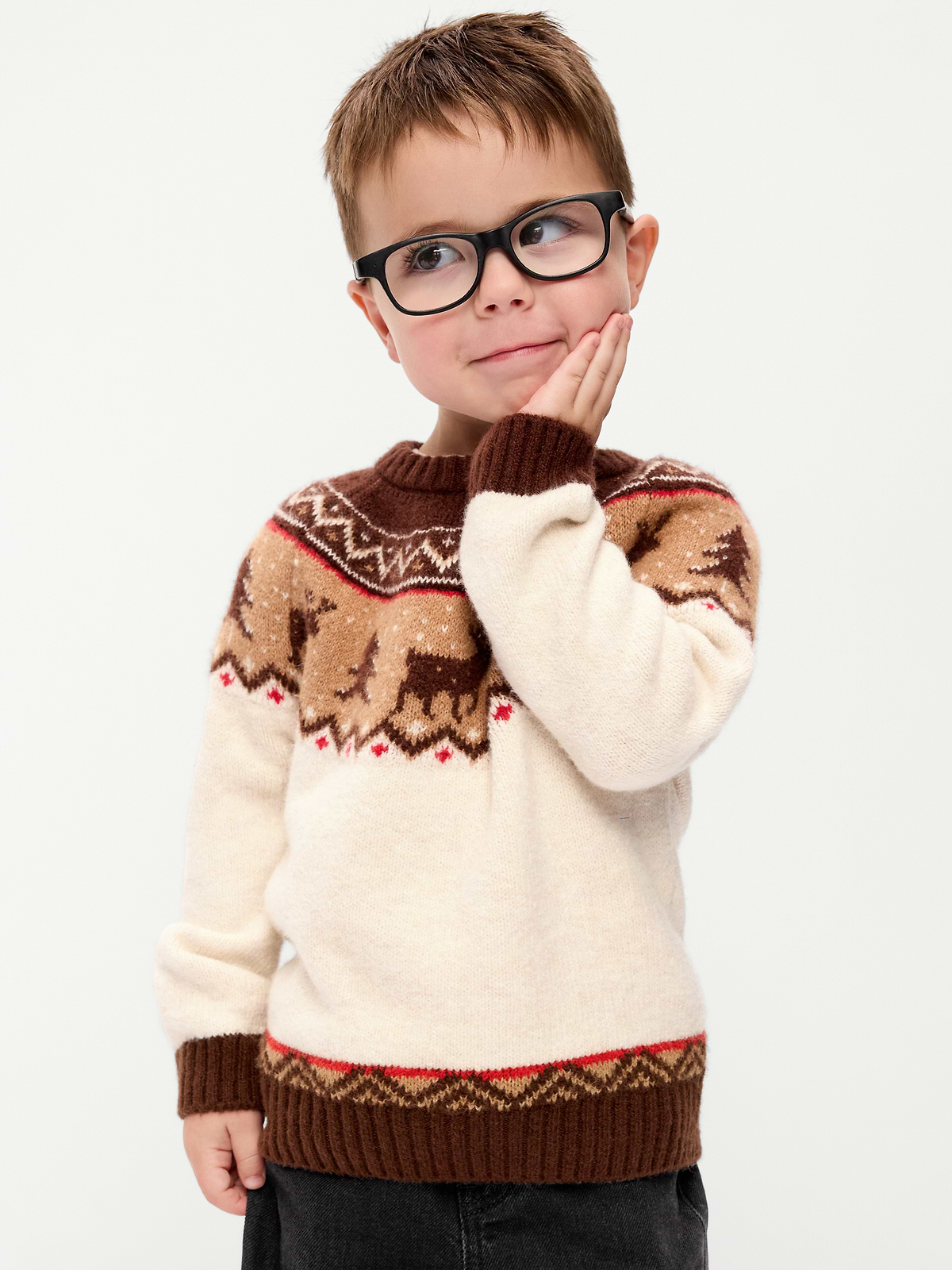 SoSoft Oversized Fair Isle Sweater for Toddler Boys