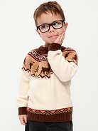 Image 1 of 3, crew neck, long sleeves, drop shoulders, fair isle pattern, Product #1182730
