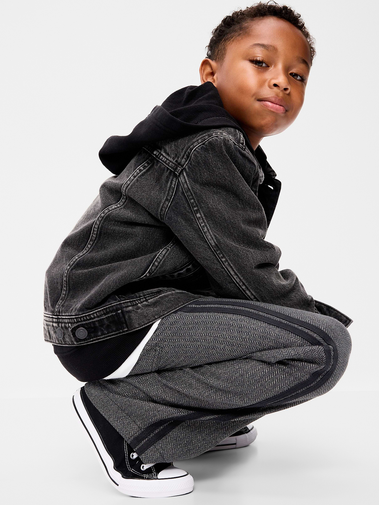 Image 3 of 4, Pull-On Baggy Flannel Pants for Boys