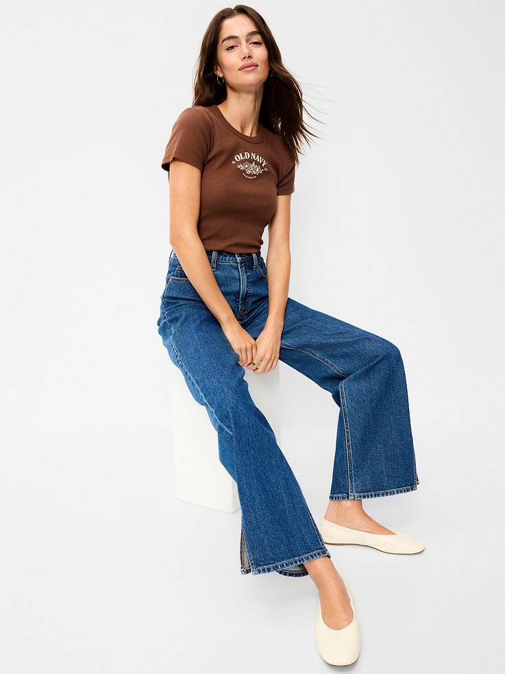 Image 3 of 9, Snug Graphic Ribbed T-Shirt