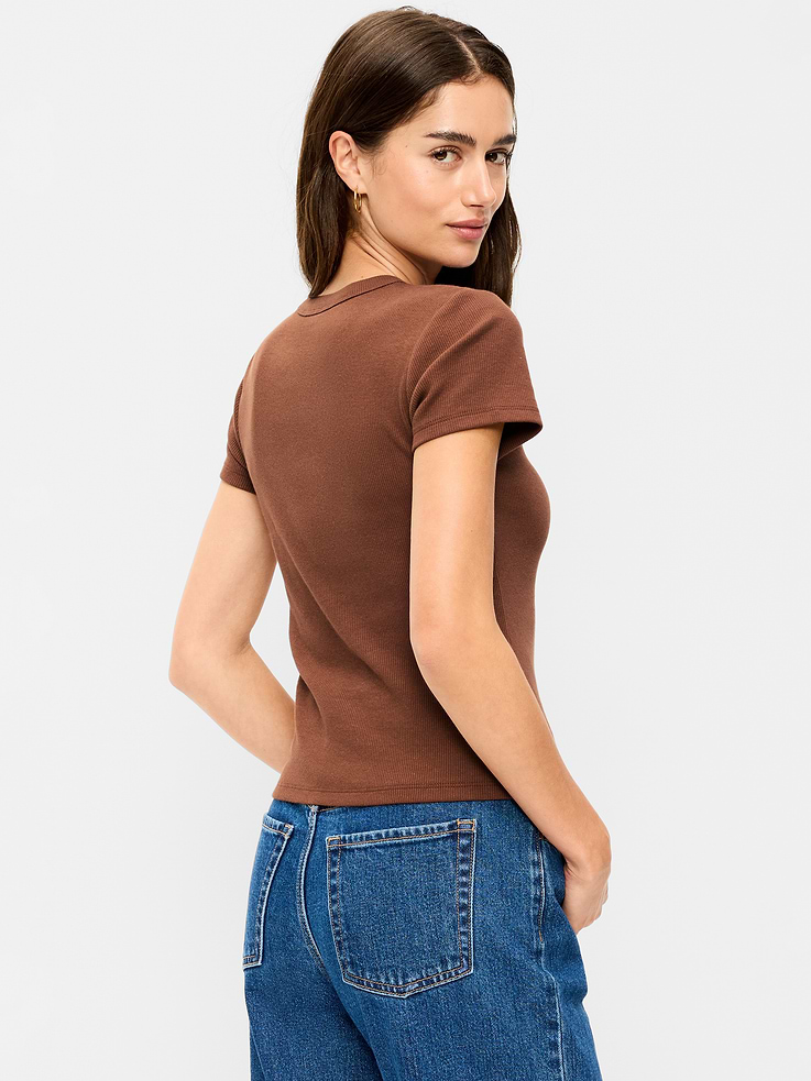 Image 2 of 9, Snug Graphic Ribbed T-Shirt