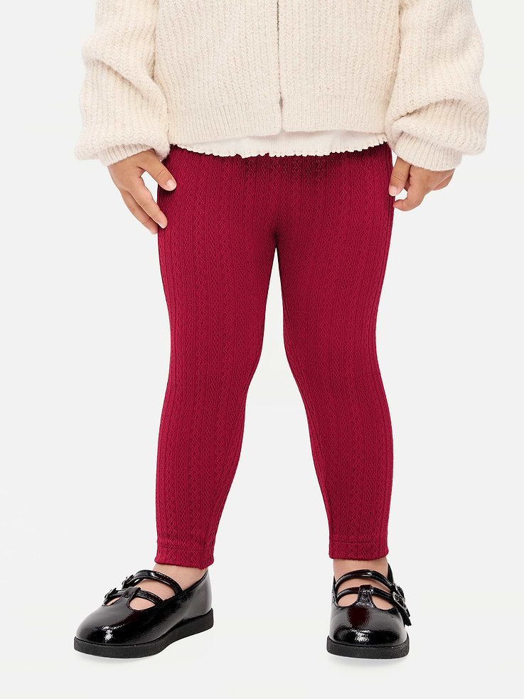 Image 2 of 4, Cable-Knit Leggings for Toddler Girls
