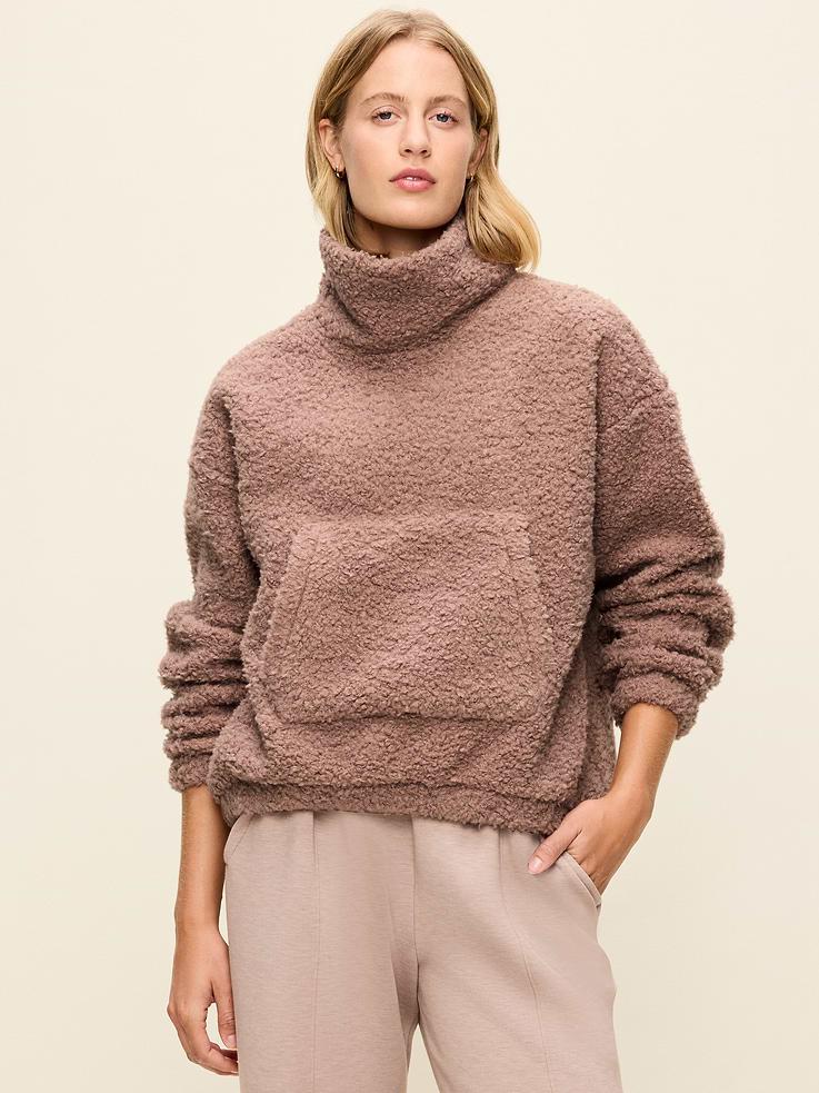 Image 1 of 7, funnel neck, long sleeves, kangaroo pocket, elastic cuffs and hem, pullover style, Product #903696