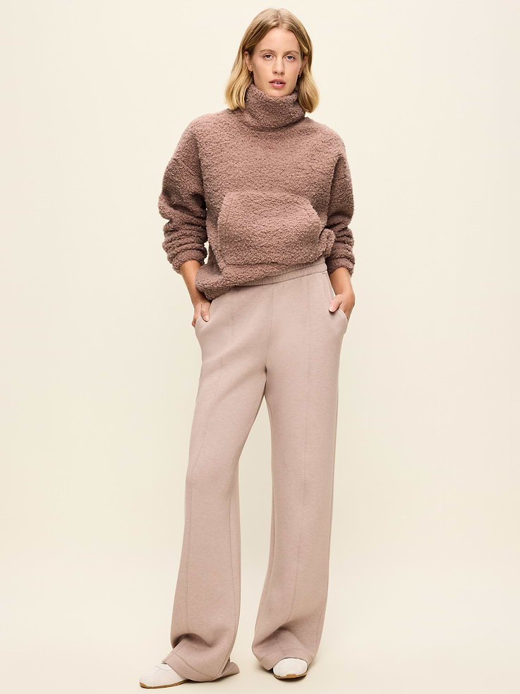 Image 3 of 7, Oversized Funnel-Neck Sherpa Pullover