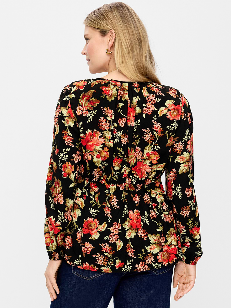 Image 2 of 4, Maternity Ruched Tie-Neck Swing Top