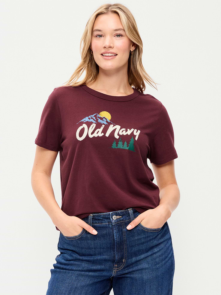 Image 4 of 5, EveryWear Crew-Neck Logo-Graphic T-Shirt