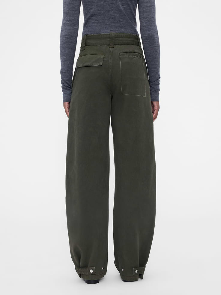 Image 5 of 10, Gap × Victoria Beckham High Rise Utility Pants