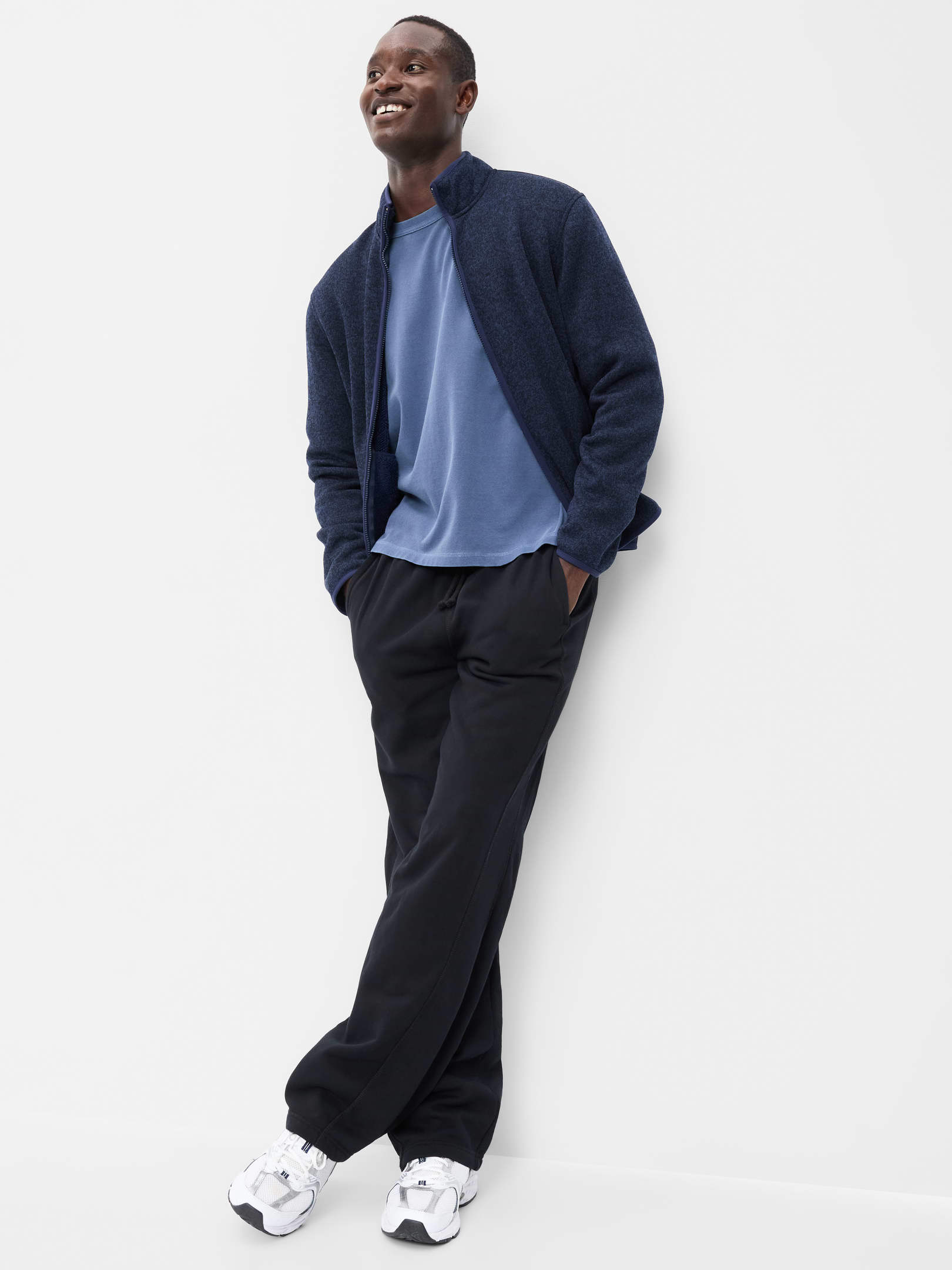 Sweater Fleece Sherpa-Lined Full-Zip Jacket | Old Navy