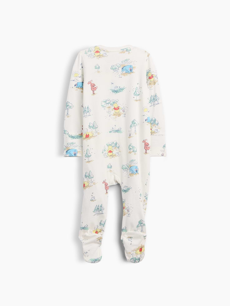 Image 2 of 2, Baby Winnie The Pooh Organic Cotton Footed One-Piece