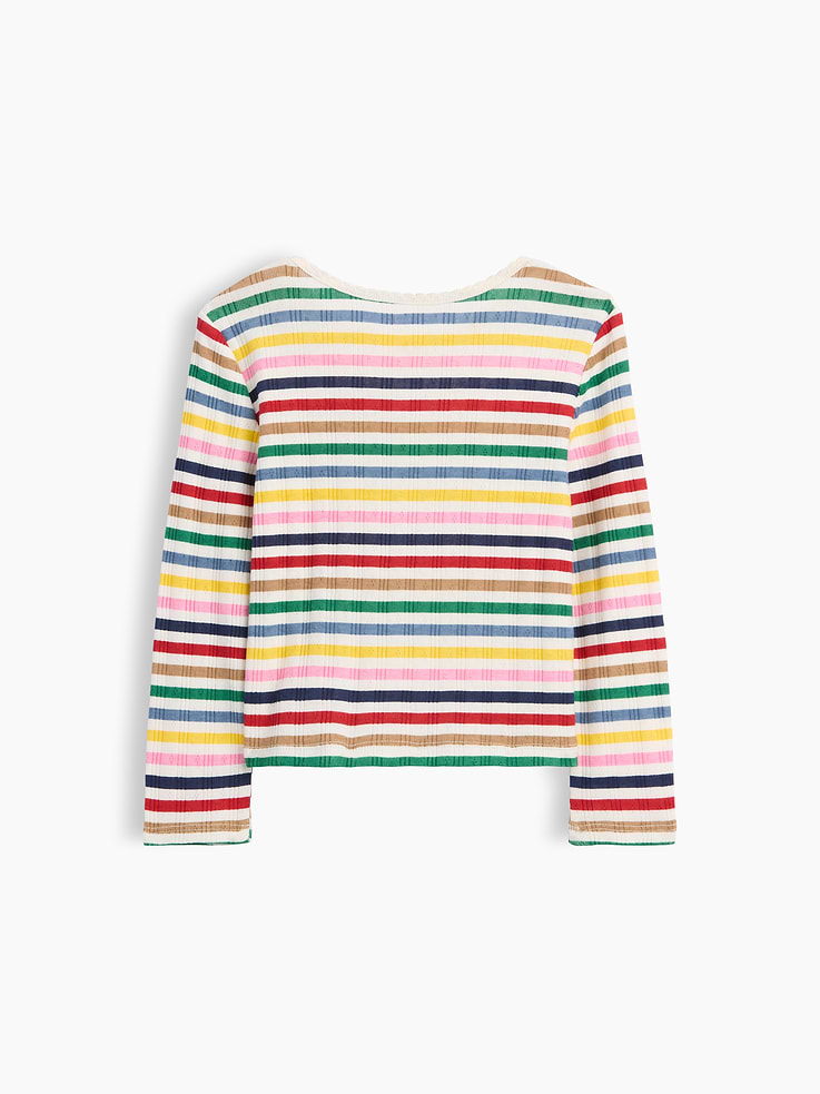 Image 3 of 4, Baby & Toddler Pointelle Rib T-Shirt