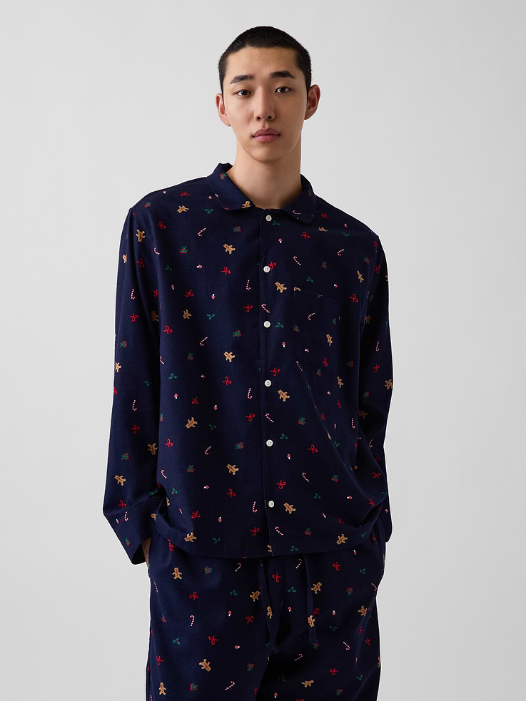 Image 3 of 8, Adult Softest Flannel PJ Shirt