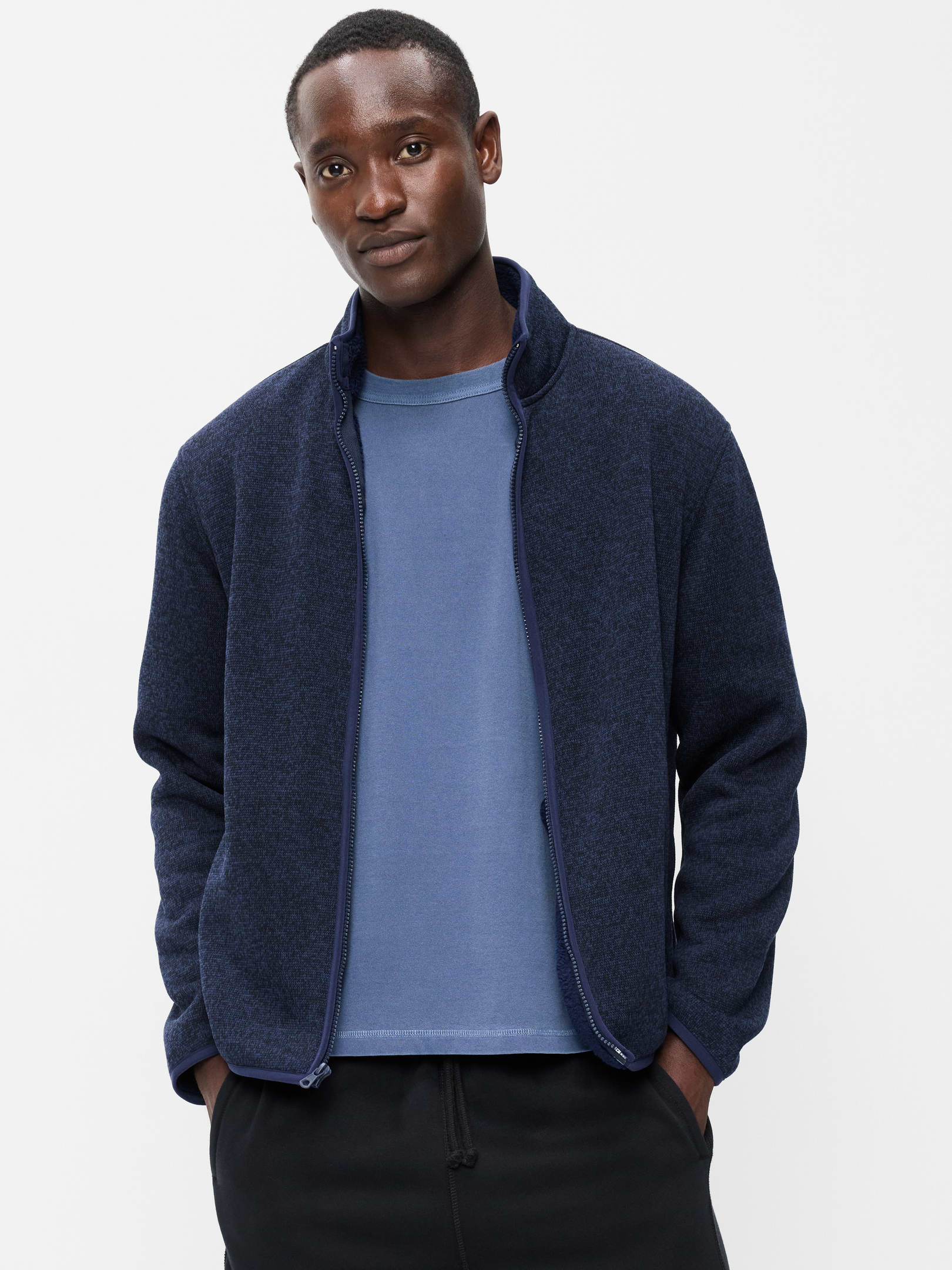 Sweater Fleece Sherpa-Lined Full-Zip Jacket | Old Navy