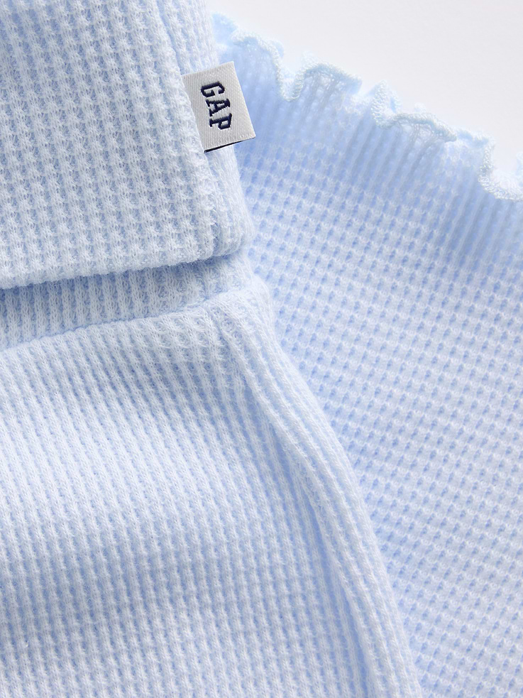 Image 5 de 5, Legging évasé gaufré à taille rabattable pour Enfant