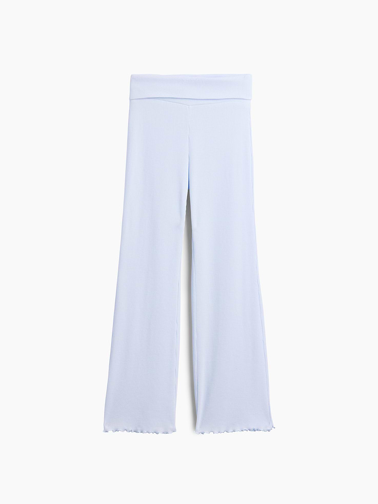 Image 2 de 5, Legging évasé gaufré à taille rabattable pour Enfant