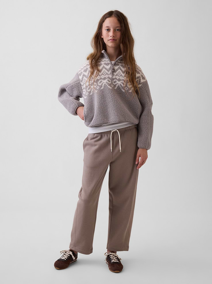 Image 2 of 5, Kids Sherpa Quarter-Zip Pullover